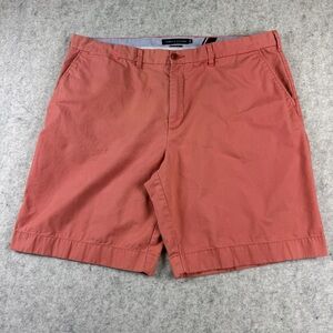 Tommy Hilfiger Mens Classic Fit  Casual Shorts Size 42 Orange/Salmon 100% Cotton